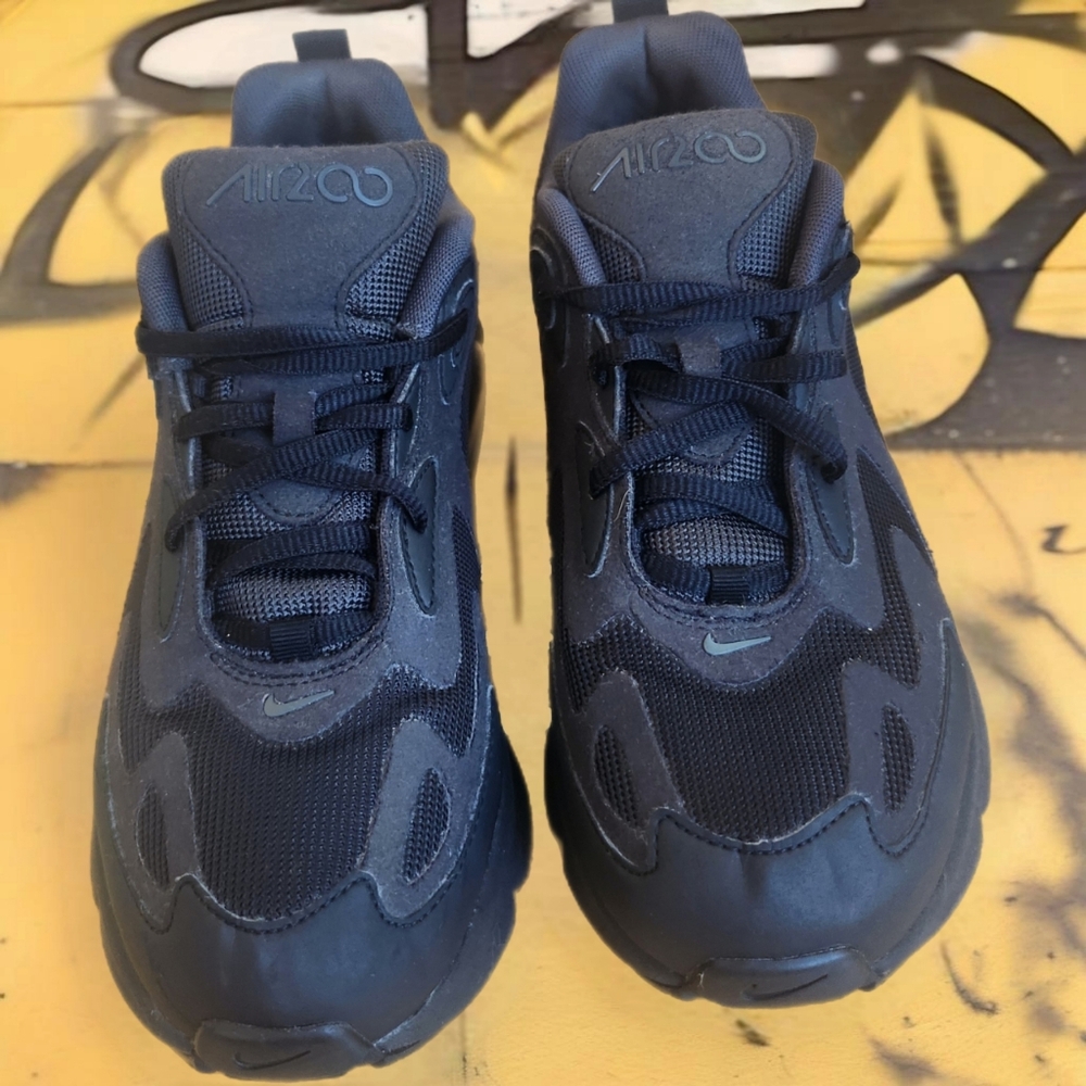 "HOST PICK" NIKE AIR MAX 200 TRIPLE BLACK YOUTH ATHLETIC SNEAKERS SIZE 6Y - Picture 6 of 9